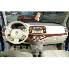 Накладки на панель Алюміній для Nissan Micra K12 2003-2010 рр