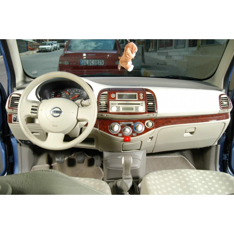 Накладки на панель Алюміній для Nissan Micra K12 2003-2010 рр