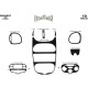 Накладки на панель (Meric, 2001-2025) Чорний для Peugeot 206