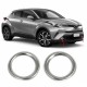 Накладки на противотуманки (2 шт, нерж) для Toyota C-HR 2016–2023 рр