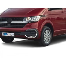 Накладки на противотуманки 2019-2025 (4 шт, нерж) для Volkswagen T6