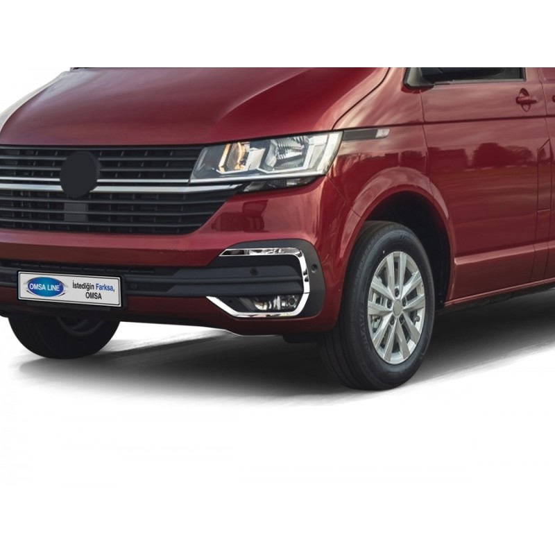 Накладки на противотуманки 2019-2025 (4 шт, нерж) для Volkswagen T6