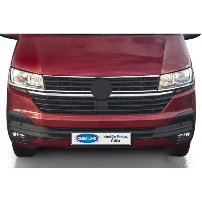 Накладка на верх решітки 2019-2025 (1 шт, нерж) для Volkswagen T6