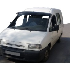 Козирьок на лобове скло (чорний глянець, 5мм) для Citroen Jumpy 1996-2007 рр