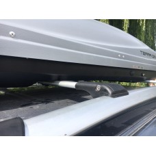 Перемычки на рейлинги под ключ WingBar V1 (2 шт) до 110 см, Серый для Peugeot Partner Tepee 2008-2018 гг