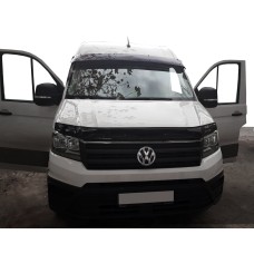 Дефлектор лобового скла (чорний глянець, 5мм) для Volkswagen Crafter 2016- рр