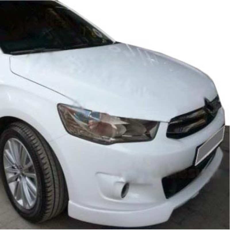 Накладка на передній бампер (під фарбування) для Citroen C-Elysee