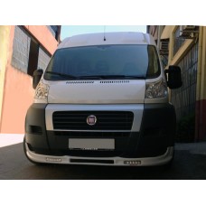 Передняя накладка 2006-2013 (узкая с LED, под покраску) для Citroen Jumper