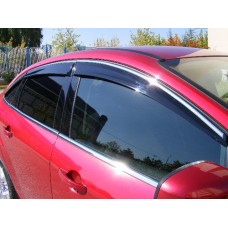 Вітровики з хромом (4 шт, Niken) для Honda Civic Sedan VIII 2006-2011рр