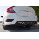 Куточки на задній бампер (під фарбування) для Honda Civic Sedan X 2016-2021 рр