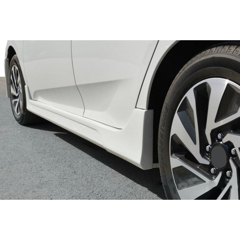 Боковые пороги (под покраску) для Honda Civic Sedan X 2016-2021 гг