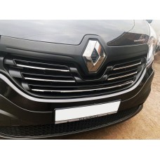 Накладки на решітку (5 шт, нерж) Carmos - Турецька сталь для Renault Trafic 2015- рр
