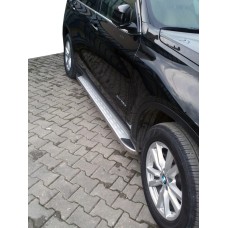 Бокові пороги MsLine Omsa (2 шт, алюм.) для BMW X5 E-70 2007-2013 рр