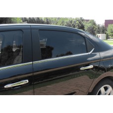 Окантовка вікон (нерж.) 4 шт, Carmos (без кватирки) для Citroen C-Elysee