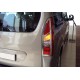 Накладка на стопи Прямі (2 шт., нерж.) OmsaLine для Citroen Berlingo 2008-2018 рр