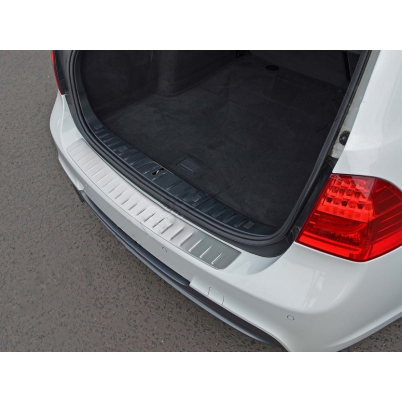 Накладка на задний бампер (2006-2008, SW, нерж.) для BMW 3 серия E-90/91/92/93