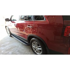 Бокові пороги Bosphorus Grey (2 шт., алюміній) 2010-2013 для Kia Sorento XM рр