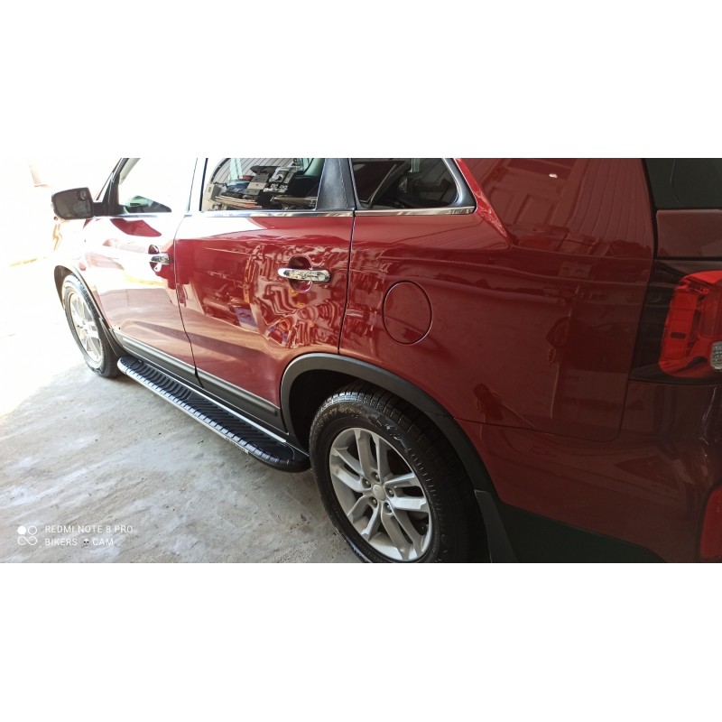 Бокові пороги Bosphorus Grey (2 шт., алюміній) 2010-2013 для Kia Sorento XM рр