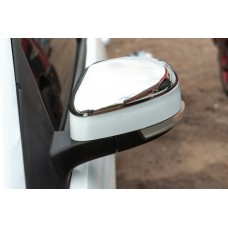 Накладки на дзеркала (для EU, 2 шт., нерж) Carmos - Турецька сталь для Ford Focus III 2011-2017 рр