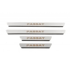 Накладки на пороги Carmos V1 (4 шт, нерж) для Volkswagen Passat B6 2006-2012рр