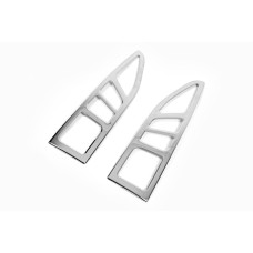 Накладка на стопи Прямі (2 шт., нерж.) Carmos для Citroen Berlingo 2008-2018 рр