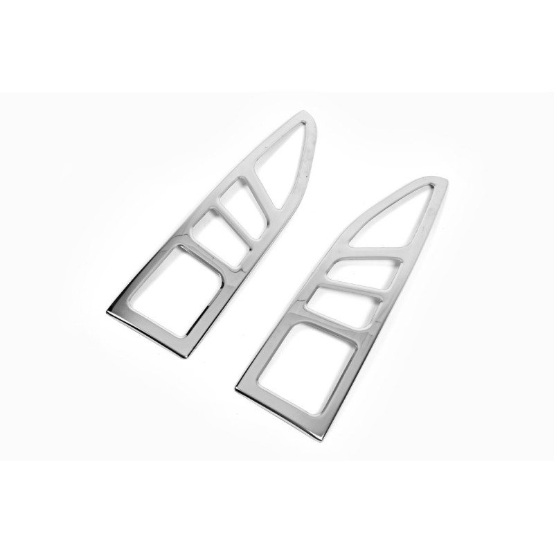 Накладка на стопи Прямі (2 шт., нерж.) OmsaLine для Citroen Berlingo 2008-2018 рр