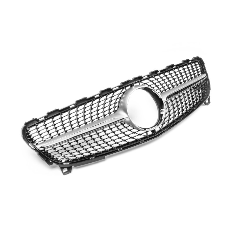 Передняя решетка Diamond SIlver (2015-2018) для Mercedes A-сlass W176