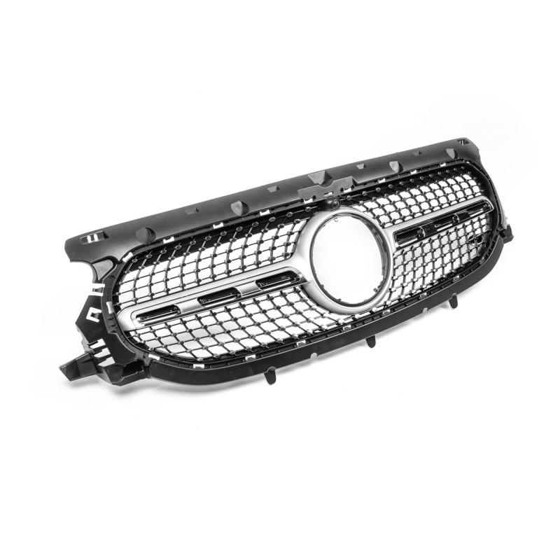 Передня решітка Diamond Silver З місцем під камеру для Mercedes GLA H247 2020- рр