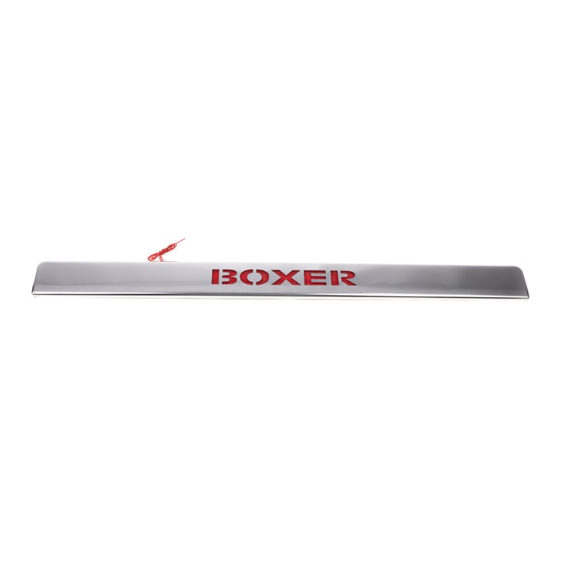 Хром планка над номером LED-красный (нерж.) для Peugeot Boxer 2006-2025 гг