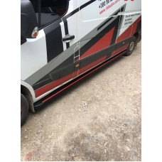 Бокові пороги Maya Red (2 шт., алюміній) Довга база для Renault Master 2011-2023 рр