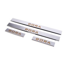 Накладки на пороги Carmos (4 шт, нерж) для Volkswagen Bora 1998-2004 рр