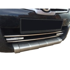 Полоски на нижнюю решетку (2 шт, нерж) Carmos - Турецкая сталь для Nissan Qashqai 2007-2010 гг