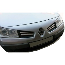 Накладки на решітку (модель 2006-2025, 4 шт, нерж) Carmos - Турецька сталь для Renault Megane II рр