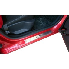 Накладки на пороги OmsaLine (4 шт, нерж.) для Renault Clio IV 2012-2019 рр