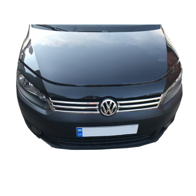 Накладки на решетку (2 шт, нерж) OmsaLine - Итальянская нержавейка для Volkswagen Caddy 2010-2015 гг