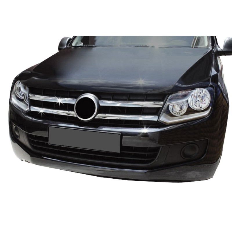 Накладки на решетку 2010-2016 (широкие полоски, 4 шт, нерж) для Volkswagen Amarok