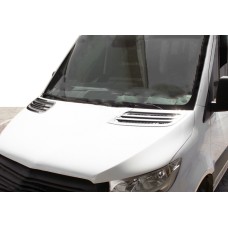 Накладки на повітрозабірник Carmos (2 шт., нерж) для Mercedes Sprinter W907/W910 2018- рр