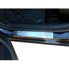 Накладки на пороги OmsaLine (4 шт, нерж.) для Citroen C-4 2010-2018 рр
