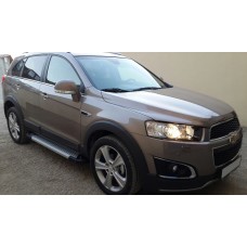 Бокові пороги Allmond Grey (2 шт., Алюміній) 2007-2015 для Opel Antara рр