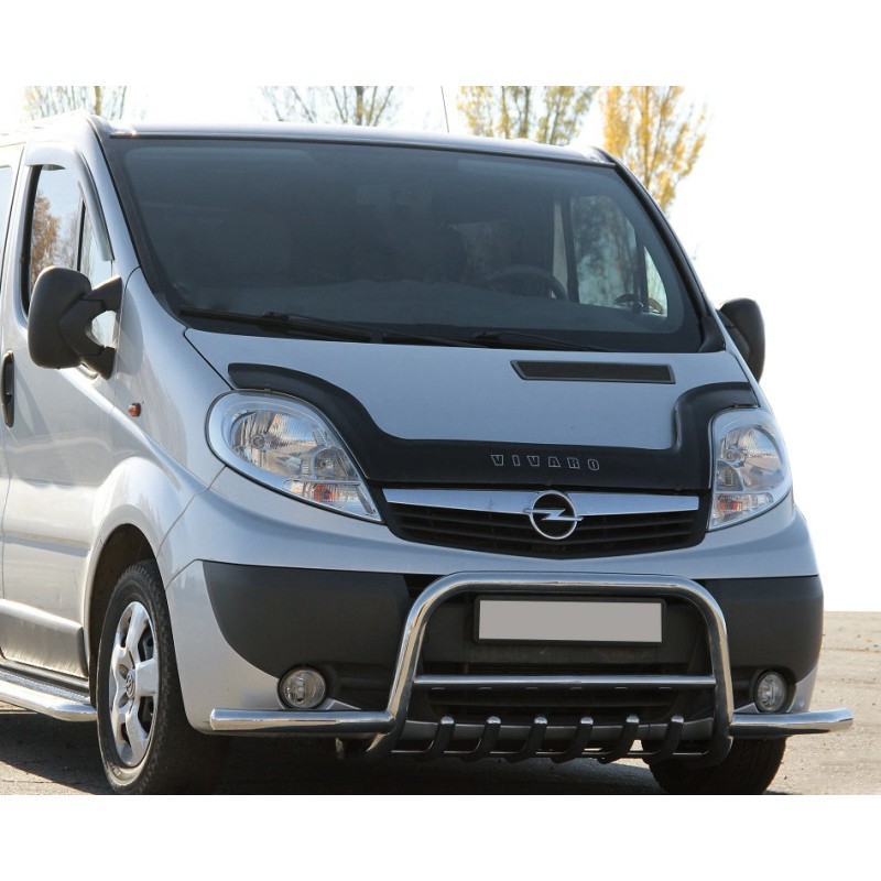 Кенгурятник з вусами WT003-Plus (нерж.) для Nissan Primastar 2002-2014 рр
