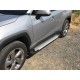 Бокові пороги Allmond Grey (2 шт., алюміній) для Toyota Rav 4 2019- рр