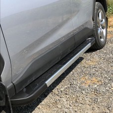 Бокові пороги RedLine V1 (2 шт., алюміній) для Toyota Rav 4 2019- рр
