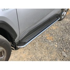 Бокові пороги Maydos V2 (2 шт., алюміній з нержавійкою) для Toyota Rav 4 2019- рр