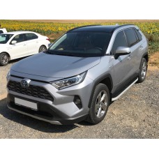 Бокові пороги Tayga Grey (2 шт., алюміній) для Toyota Rav 4 2019- рр