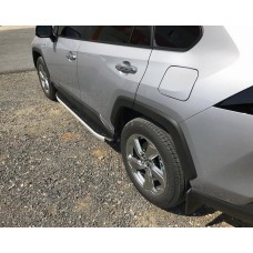 Бокові пороги Fullmond (2 шт., алюміній) для Toyota Rav 4 2019- рр