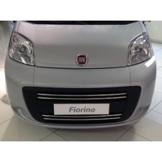 Накладки на решітку (4 частини, нерж.) OmsaLine - Італійська нержавійка для Fiat Fiorino/Qubo