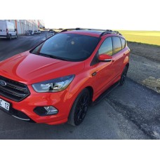 Боковые пороги Bosphorus Black (2 шт., алюминий) С окрашенной листвой на дверях для Ford Kuga/Escape 2013-2019 гг