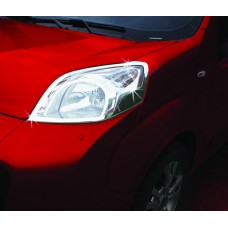 Накладки на фари (2 шт., Нерж.) Carmos - Турецька сталь для Citroen Nemo