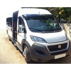 Козирьок на лобове скло (чорний глянець, 5мм) для Fiat Ducato 2006-2025 рр