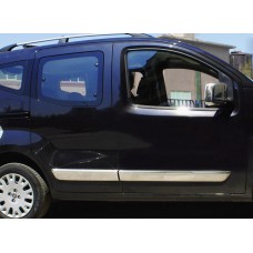 Молдинг дверний (4 шт, нерж.) Carmos - Турецька сталь для Fiat Fiorino/Qubo